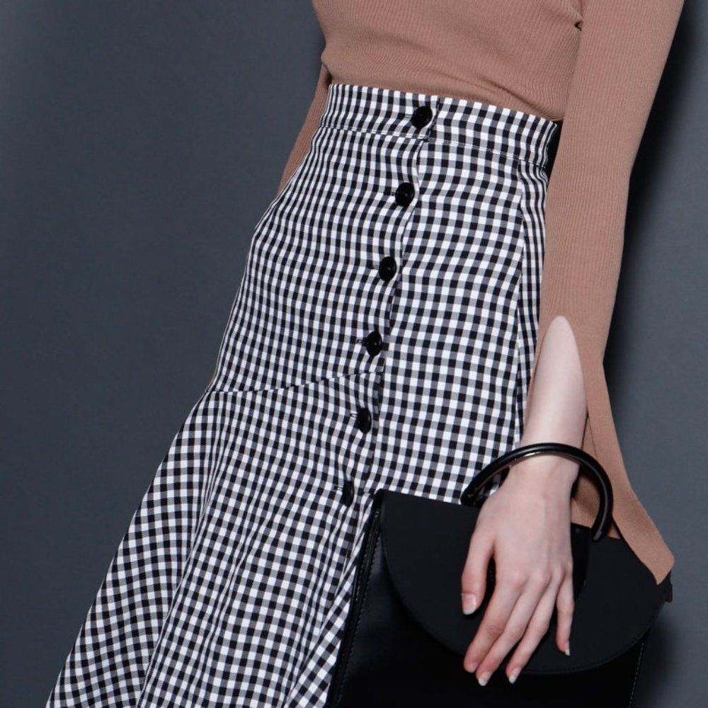 Checkered Fishtail Skirt  - Picture 5 of 5